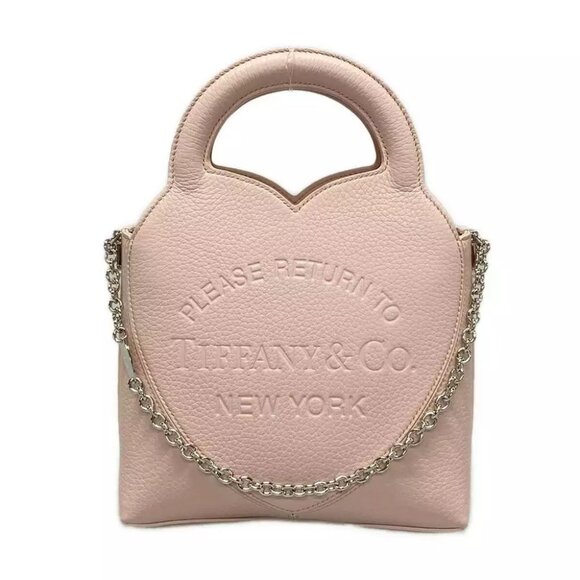Auth TIFFANY&Co. Return To Tiffany Mini Tote Bag - blush pink Trillon leather - Picture 1 of 14